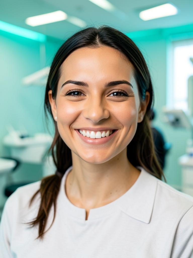 A happy patient showcasing their natural-looking dental implant smile